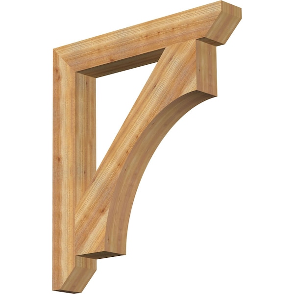 Ekena Millwork Westlake Slat Rough Sawn Bracket, Western Red Cedar, 6"W x 42"D x 48"H BKT06X42X48WTL06RWR - main